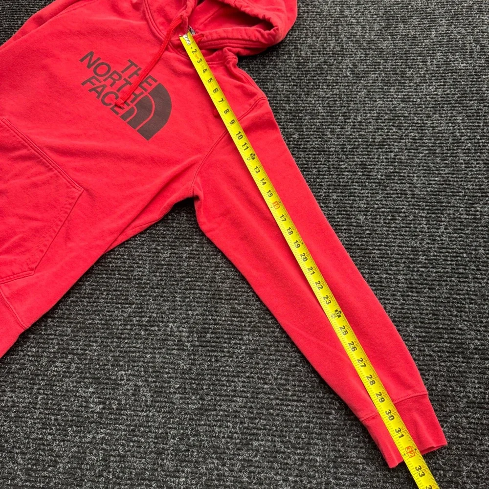 The North Face Mens Red Graphic Logo Pullover Hoodie Size Medium NF0A3NZA